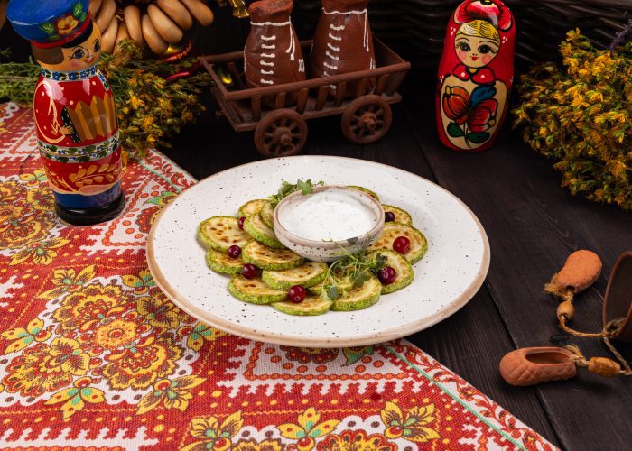 Кабачки с соусом по-русски 150гр.