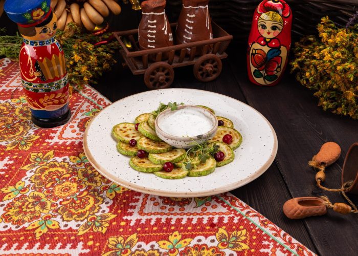 Кабачки с соусом по-русски 150гр.