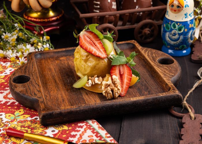 Яблоки печеные с орехом и мёдом 100гр.