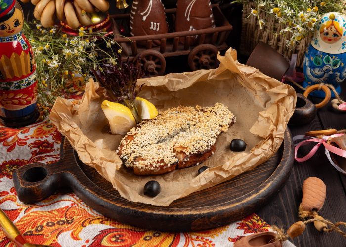 Сёмга в кунжутной корочке 200гр.