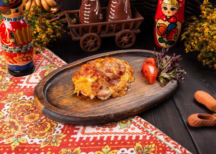 Мясо по-царски из свиного балыка 200гр.