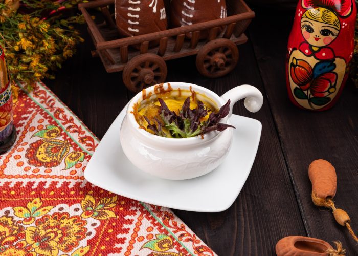 Жульен с языком телячьим 150гр.